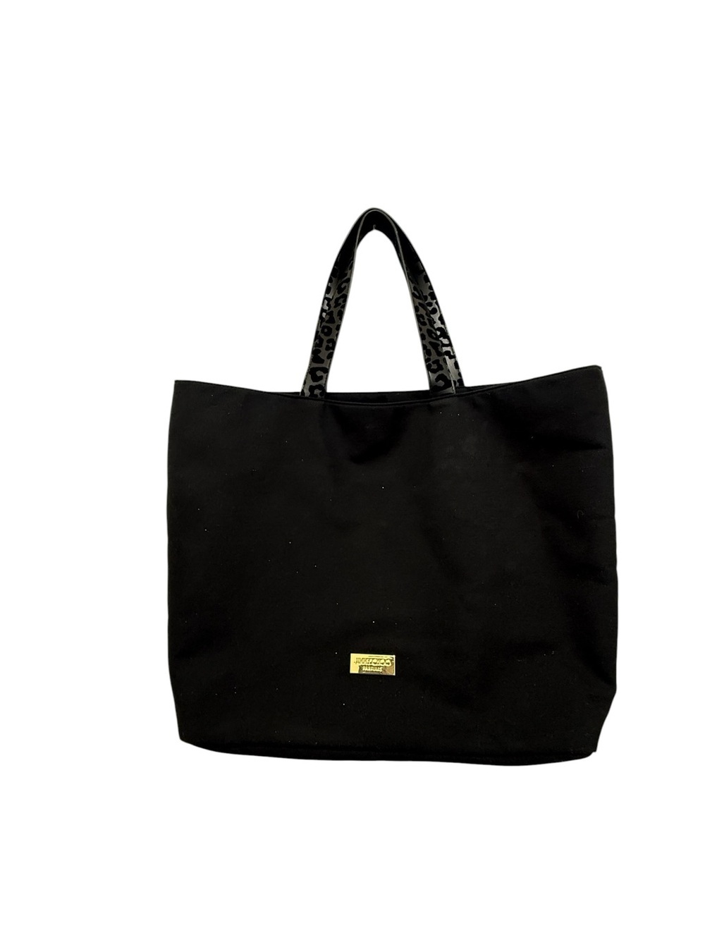 Jimmy Choo Black Tote Bag with Patterned Handles